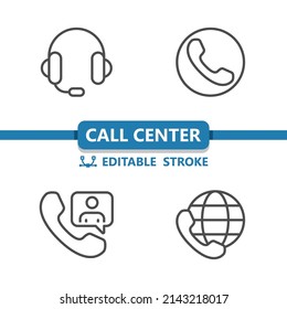 Call Center - Customer Support - Customer Service Icons. Professional, pixel perfect icons. EPS 10 format.