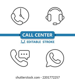 Call Center - Customer Support - Customer Service Icons. Professional, pixel perfect icons. EPS 10 format.