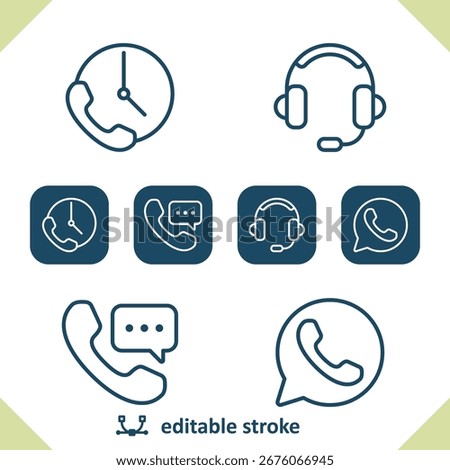 Call Center - Customer Support - Customer Service Icons. Professional, pixel perfect icons. EPS 10 format.