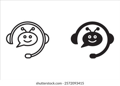Call center, customer support vector icon set illustration