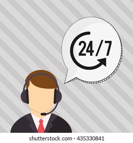 Call center design. Communication icon. flat illustration, vecto