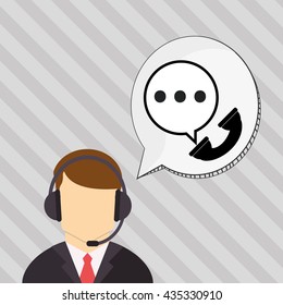 Call center design. Communication icon. flat illustration, vecto