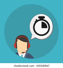 Call center design. Communication icon. flat illustration, vecto