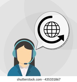 Call center design. Communication icon. flat illustration, vecto