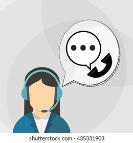 Call center design. Communication icon. flat illustration, vecto