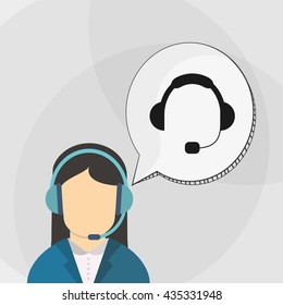 Call center design. Communication icon. flat illustration, vecto