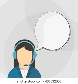 Call center design. Communication icon. flat illustration, vecto