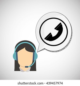 Call center design. Communication icon. flat illustration, vector