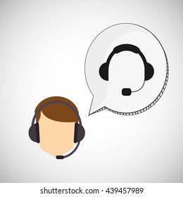 Call center design. Communication icon. flat illustration, vector
