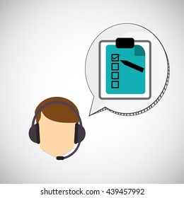 Call center design. Communication icon. flat illustration, vector