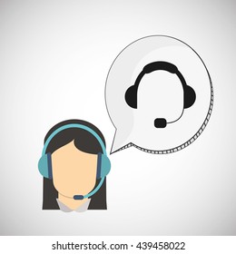 Call center design. Communication icon. flat illustration, vector