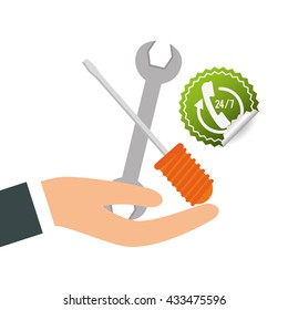 Call center design. customer service icon. Isolated illustration , vector