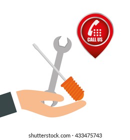 Call center design. customer service icon. Isolated illustration , vector