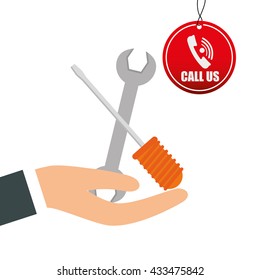 Call center design. customer service icon. Isolated illustration , vector