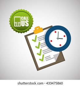Call center design. customer service icon. Isolated illustration , vector