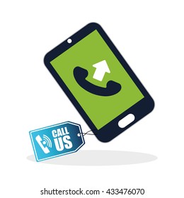 Call center design. customer service icon. Isolated illustration , vector