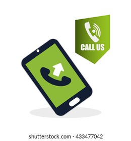 Call center design. customer service icon. Isolated illustration , vector
