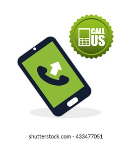 Call center design. customer service icon. Isolated illustration , vector