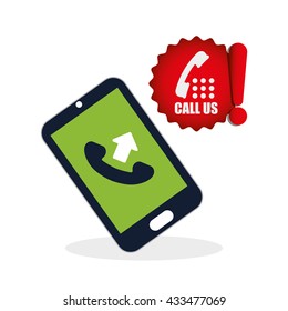 Call center design. customer service icon. Isolated illustration , vector