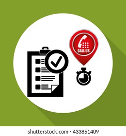 Call center design. customer service icon. Isolated illustration , vector