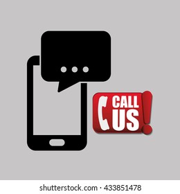 Call center design. customer service icon. Isolated illustration , vector