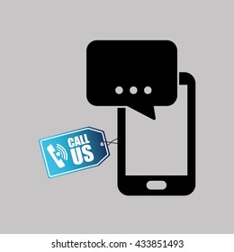 Call center design. customer service icon. Isolated illustration , vector