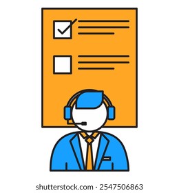 Desenho de design para call center Suporte à consultoria por telefone
