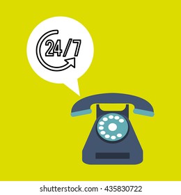 Call center design. Global communication. Flat illustration,