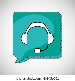 Call center design. Global communication. Flat illustration,