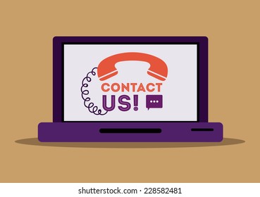 Call center design over beige background,vector illustration