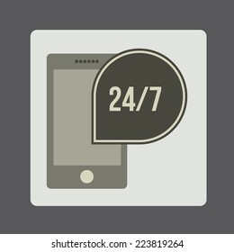 Call center design over gray background, vector illustration
