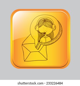 Call center design over gray background, vector illustration.