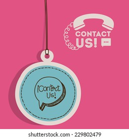 Call center design over pink background,vector illustration