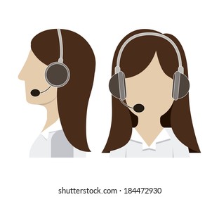 Call center design over white background, vector illustration