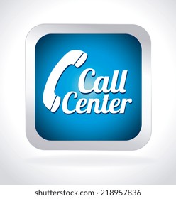 Call center design over white background, vector illustration