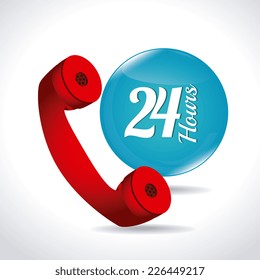 Call center design over white background, vector illustration