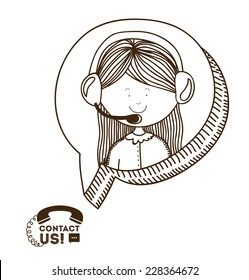 Call center design over white background,vector illustration