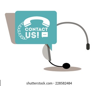 Call center design over white background,vector illustration