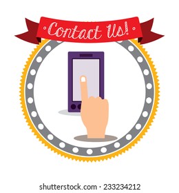 Call center design over white background, vector illustration.