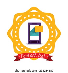 Call center design over white background, vector illustration.