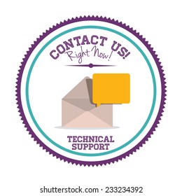 Call center design over white background, vector illustration.