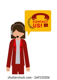 call center design over white background, vector illustration