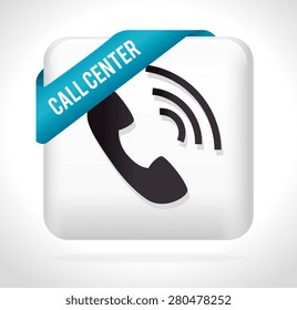 Call center design over white background, vector illustration.