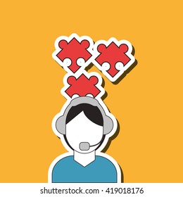 Call center design. telemarketing icon. support concept