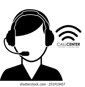 call center design, vector illustration eps10 graphic 