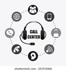 call center design, vector illustration eps10 graphic 