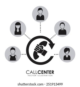 call center design, vector illustration eps10 graphic 