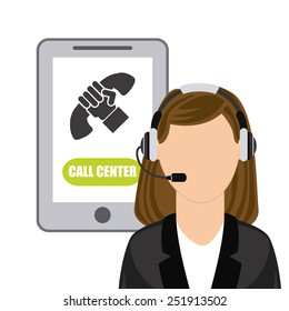 call center design, vector illustration eps10 graphic 