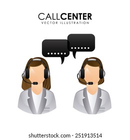 call center design, vector illustration eps10 graphic 