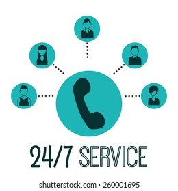 call center design, vector illustration eps10 graphic 